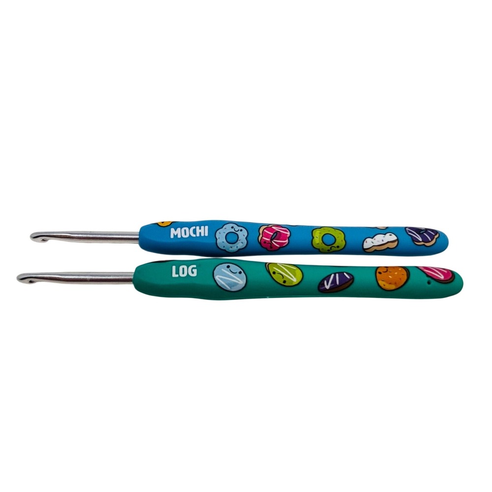 The Woobles Crochet Hooks ONLY Mochi and Log Mystery Donut 4mm Ergonomic Unused